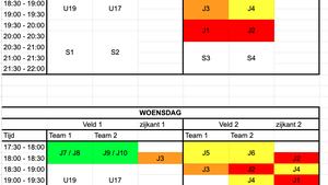 Trainingsrooster